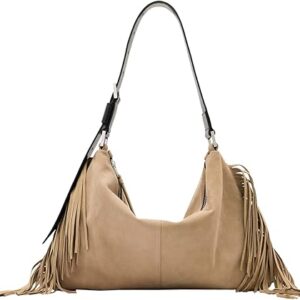 Edbury Suede Fringe, Mink Brown