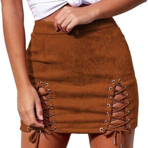 Women’s Faux Suede Mini Skirt